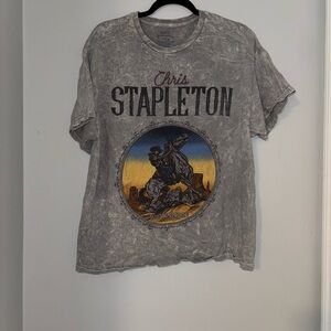 Chris Stapleton White Horse Musician Gray Graphic Tee